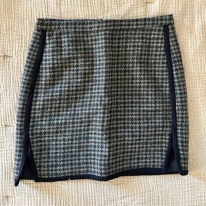 J. Crew Houndstooth Skirt - Black and Gray